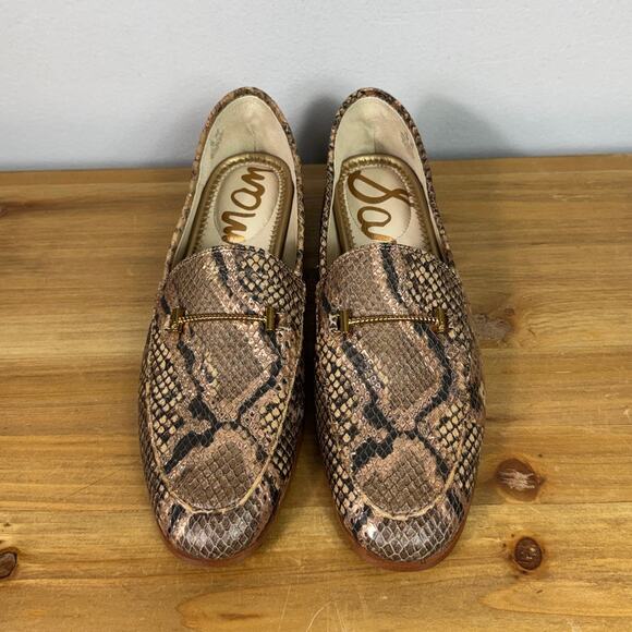 Sam Edelman Lior Snakeskin Leather Loafer Women's Size 7.5 - Picture 1 of 9